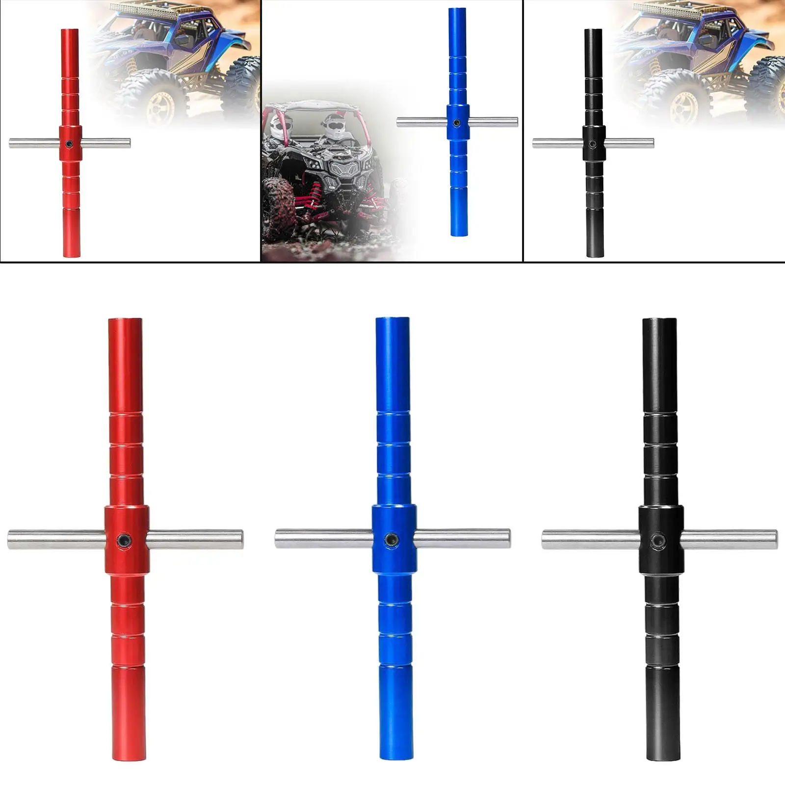 

RC Model Car Hex Socket Wrench Lightwight Aluminum Alloy Cross Wrench RC Car Tool for 1/18 1/24 RC Car Accessories Upgrade
