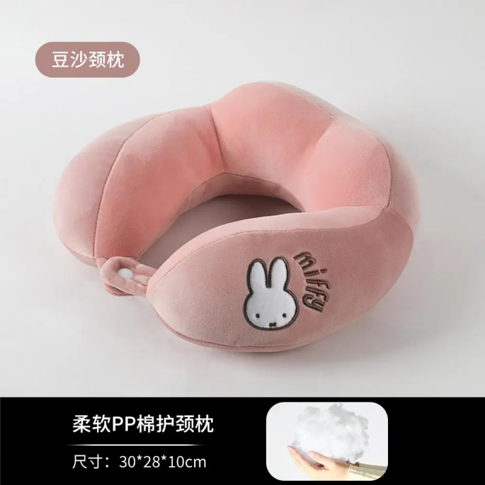 

Подушка Miffy Rabbit U-образной формы Miniso, милый аниме-мультфильм, удобная защита шеи, Kawaii, домашняя U-образная подушка для путешествий, домашний подарок