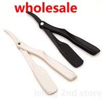 Professional Manual Shaver Straight Edge Plastic Barber Razor Folding Shaving Beard Cutter Straight Razor Wholesale