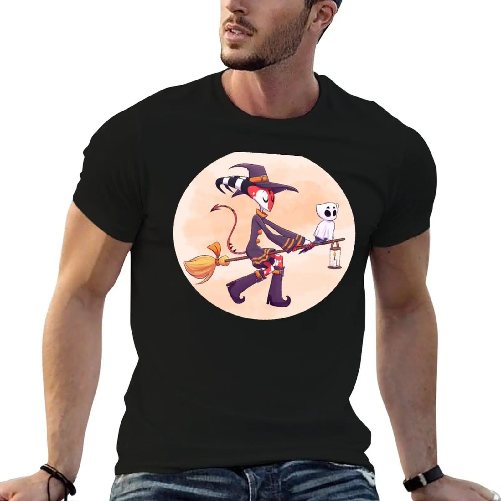 

Witch Blitzo & Ghost Stolas T-Shirt t shirts for man pack cotton man t shirt designer T-Shirt
