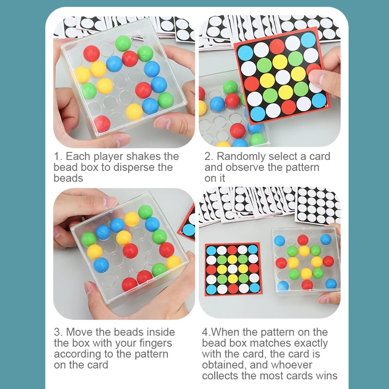 Dita flessibili educazione per bambini giocattoli per l\'apprendimento scatola di perline colorate capacità di osservazione capacità di coordinazione