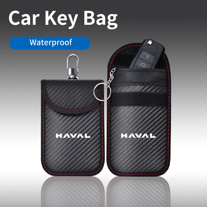 

Car Key Case Signal Blocker Bag RFID Shielding Pocket For Haval H6 Dargo H9 M6 H6S F7 F7X Jolion X DOG XY H2 H3 H5 H7 H8 M4 F7H