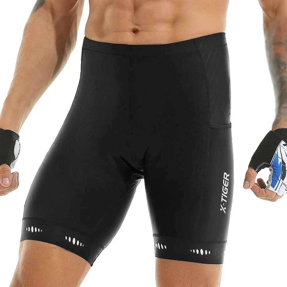 X-TIGER Herren-Radhose mit Gesäßtasche, gelpolstert, atmungsaktiv, MTB-Fahrradshorts, Mountainbike, Rennrad, Reiten, halbe Hose, Strumpfhosen – Detail 12