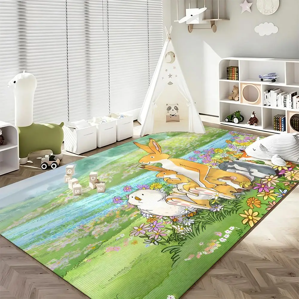 Alfombra de entrada de franela suave con diseño de libro G-Guess How Much I Love You, antideslizante, absorbente, para baño y dormitorio