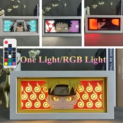 Naruto Anime 3D Lamp Kakashi Action Figure Sasuke Itachi Figurine LED Night Light Room Decor Collection Model Toy Birthday Gift