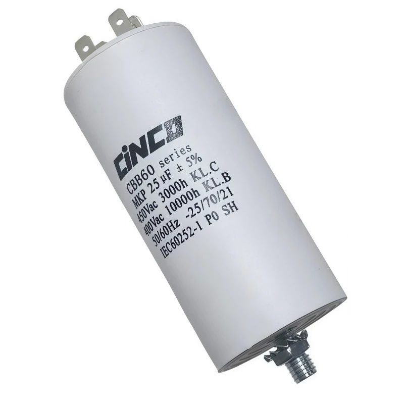 1pc 12-35uf 450V CBB60 Capacitor Motor Double Insert Water Pump Starting Capacitor Motor Permanent 50 60 Hz AC Motor Micro Parts