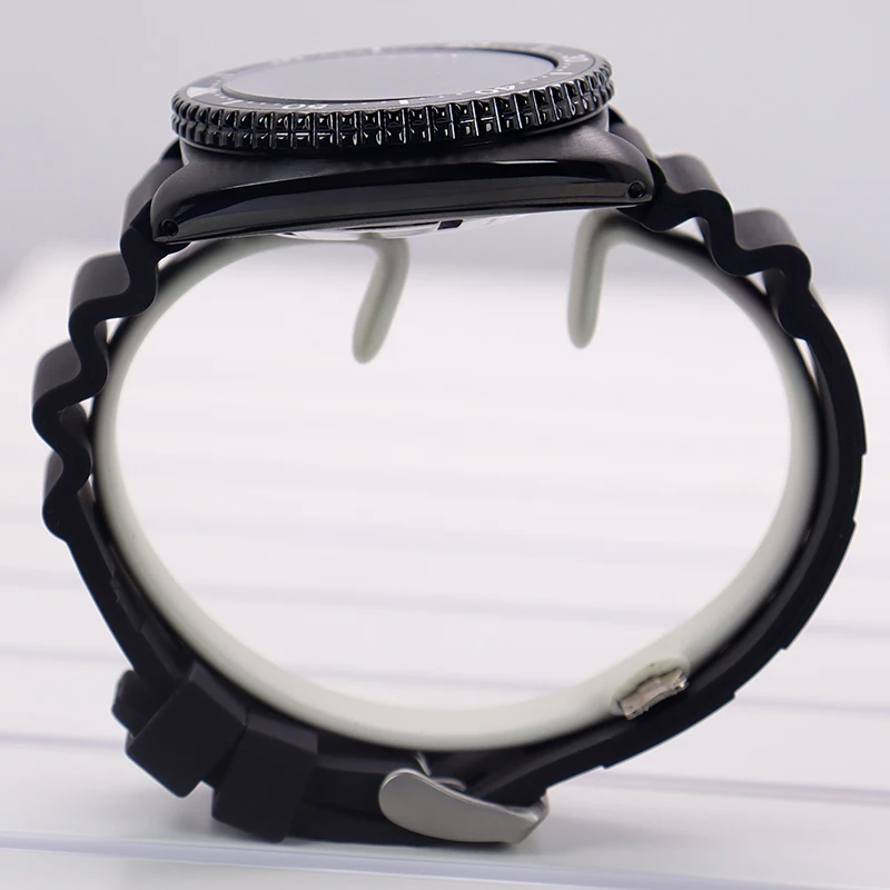 Saphirglas 45mm Uhrengehäuse Edelstahl für Mod 6105 Turtle Abalone Gehäuse für Seiko NH35 NH36 Uhrwerk Uhrenzubehör – Detail 4
