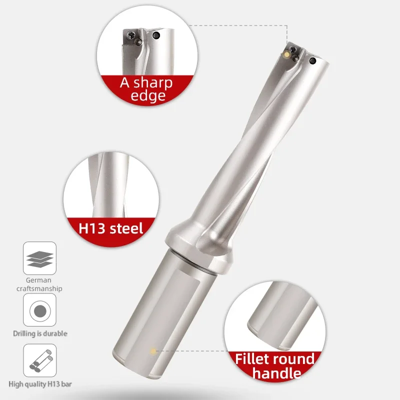 Bohrer-Bits der SP-Serie, Einsatz von Metallbohrern, 13–50 mm Tiefe, 2D, 3D, 4D, Wendeschneidplatten, U-Bohrmaschinen, Drehmaschinen, CNC-Wasser