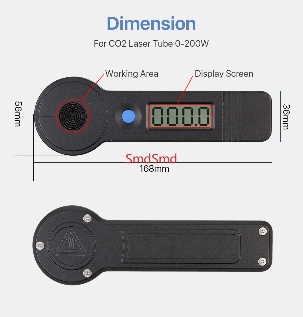 0-200W High Accuracy Handheld Power Meter HLP-200B CO2 Laser Tube Dynamometer for Co2 Laser Engraving & Cutting Machine