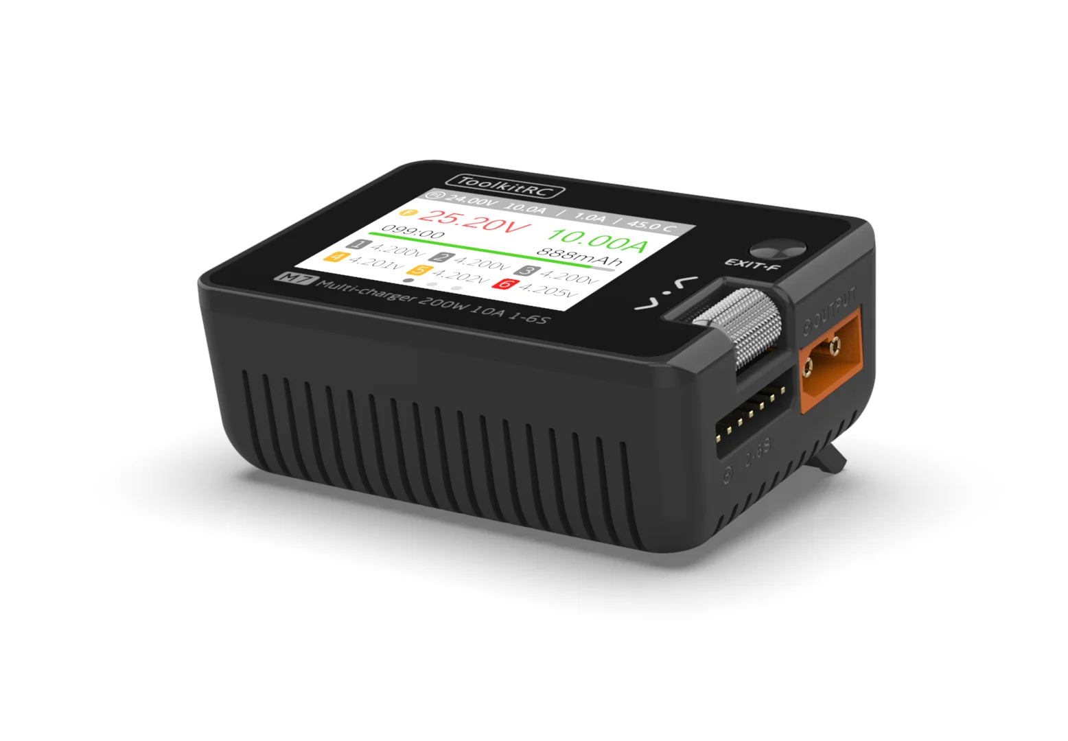 ToolkitRC M7 200W 10A Balance Charger/Discharger 2.0inch LCD for 1-6S Lipo With Voltage Servo Checker ESC Tester Receiver Signal