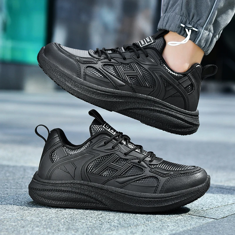 

Fashion Trendy Outdoor Men's Breathable Classic Basic Low-Top Large Size Shoes with Shock Absorption and Anti-Slip for Leisure a