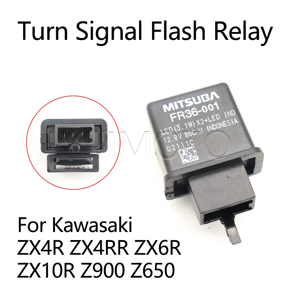 

For Kawasaki ZX4R ZX4RR ZX6R ZX10R ZX 4R 4RR 6R 10R Z900 Z650 Motorcycle Adjustable Frequency Turn Signal Lights Flash Relay
