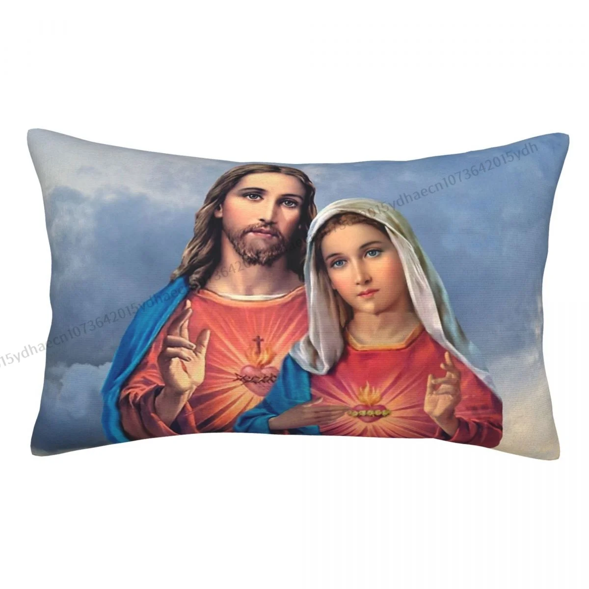 Twin Hearts Very Close Together Printed Pillow Case Jesus Christ Nativity Backpack Cojines Covers Kawaii Chair Decor Pillowcase