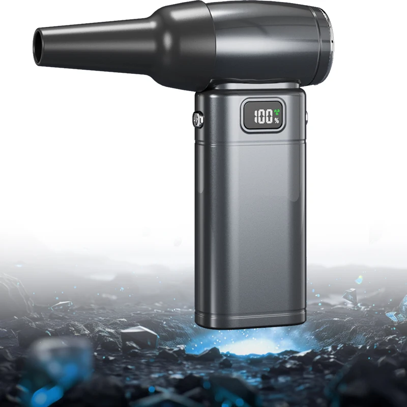 Soplador de aire de 800000RPM, Motor sin escobillas, ventilador Turbo Jet de alta velocidad con LED, potente soplador de polvo recargable por USB para coche/teclado