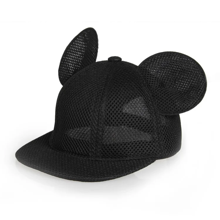 

Disney Mickey Mouse Stitching Mesh Cap, Sun Protection Comfortable Breathable Cap For Summer Outdoor Traveling Boys And Girls