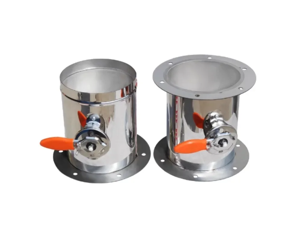 Stainless Steel 201 Damper Air Valve Manual check valve for 3/4/5/6/8inch Pipe with unilateral/Double Flange