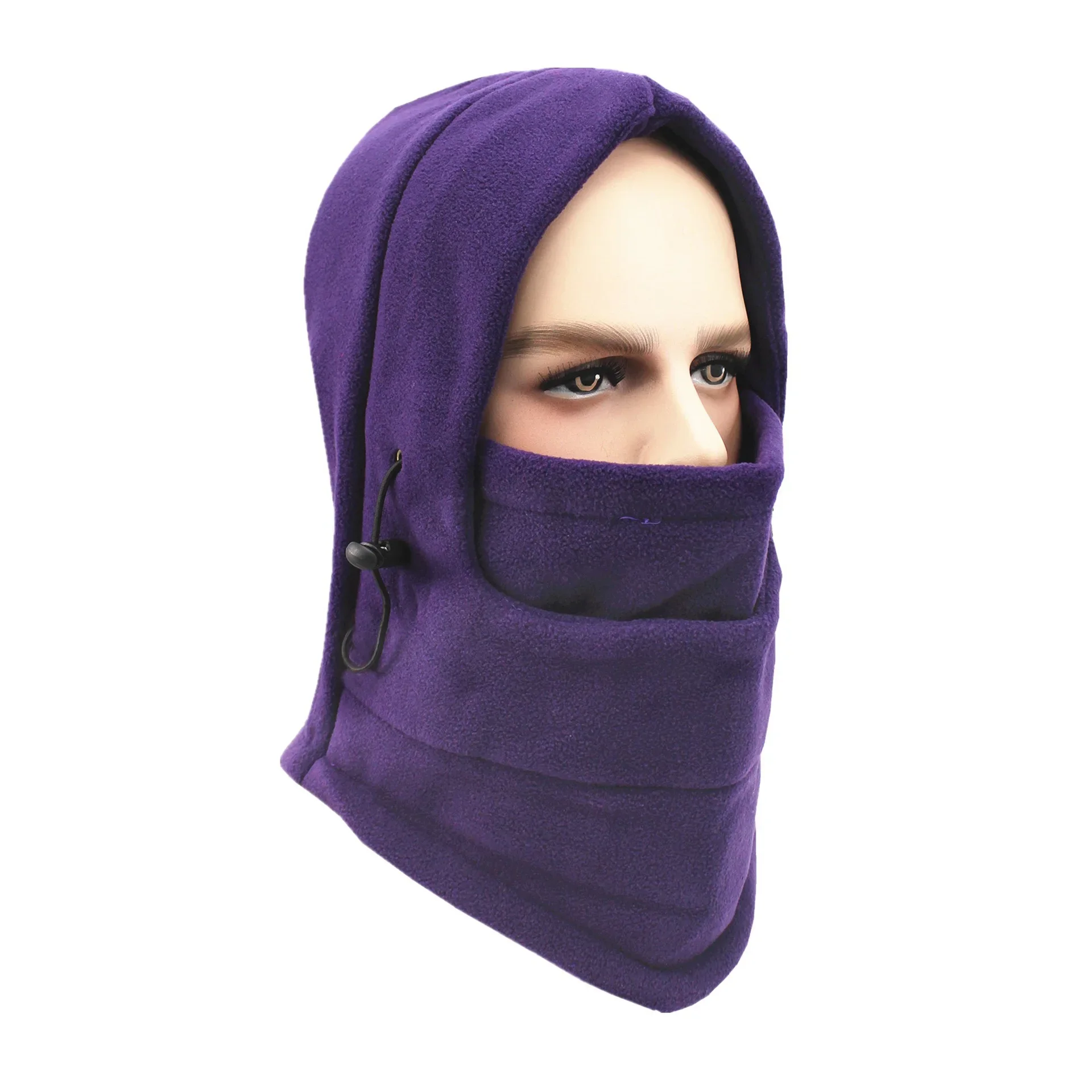 Versatile Solid Color Winter Hat Thick and Warm Mask Cycling Outdoor Windproof Balaclava Hat Adjusable Multiple Wearing Methods