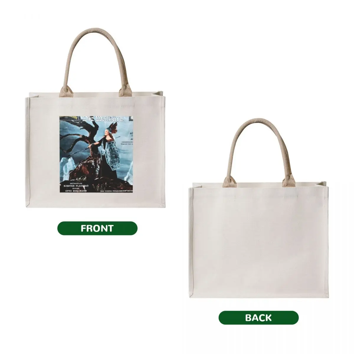 Die Walküre, Richard Wagner, Wagner, Opera, German, 1959, Act 3, Act 2 Tote Bag Big bag custom bags