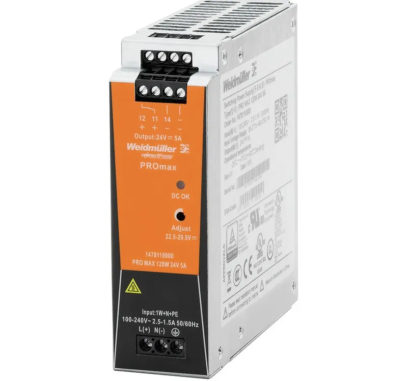 

Weidmuller 1478110000 PRO MAX 120W 24V 5A Power Supply Switch-mode Power Supply Unit 24 V .