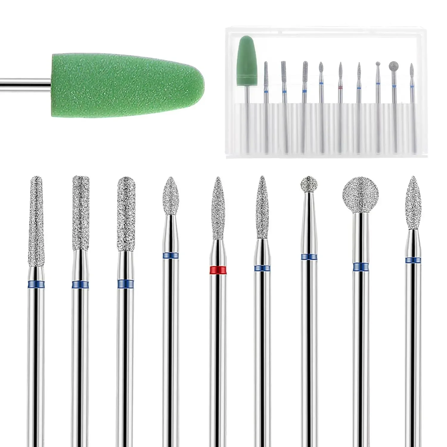 

10pcs/Set Nail Drill Bit Milling Cutter Files Rotary Burr Manicure Pedicure Machine Remove Gel Cuticle Tools