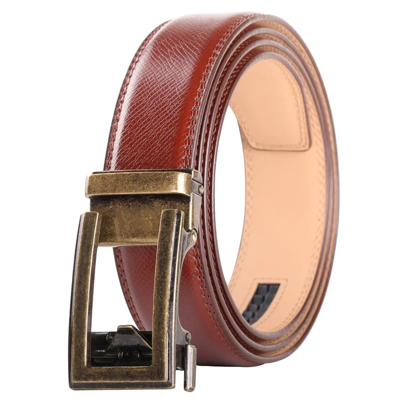 2024 New Trendy Cow Genuine Leather Belts For Men Luxury Designer Brand Automatic Waist Vintage Belt Streetwear Waistband B394