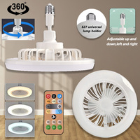 Indoor Energy-Saving Remote Control Ceiling Fan Lamps Bottom Noise Mute Infinitely Dimmable 3-Speed Wind Speed LED Light