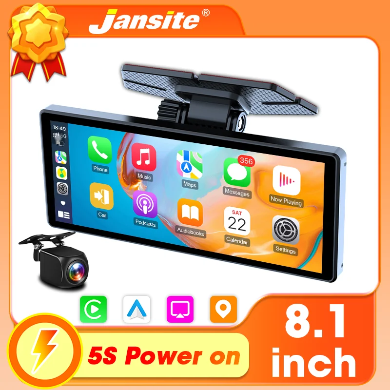 

Двойная камера 2,5K видеорегистратора Беспроводная Android Auto Carplay для автомобилей Передняя и внутренняя автомобильная камера с ИК-записью ночного видения