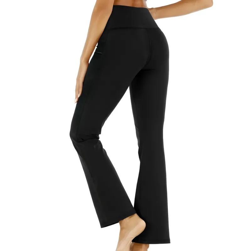 Autumn and Winter fleece-lined Thickened Horn Yoga Pants Women's Slimming High Waist Hip Shark Pants Sports Fitness Pants image 6