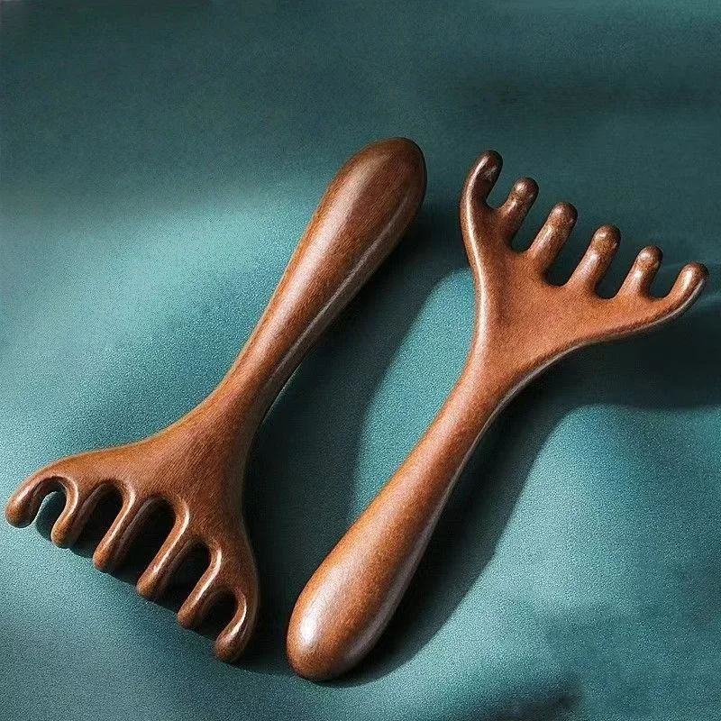 1Pcs Resin Massage Comb Six-Claw Head Acupoint Massage Gua Sha Tool Neck Face Lifting Scraping Massager