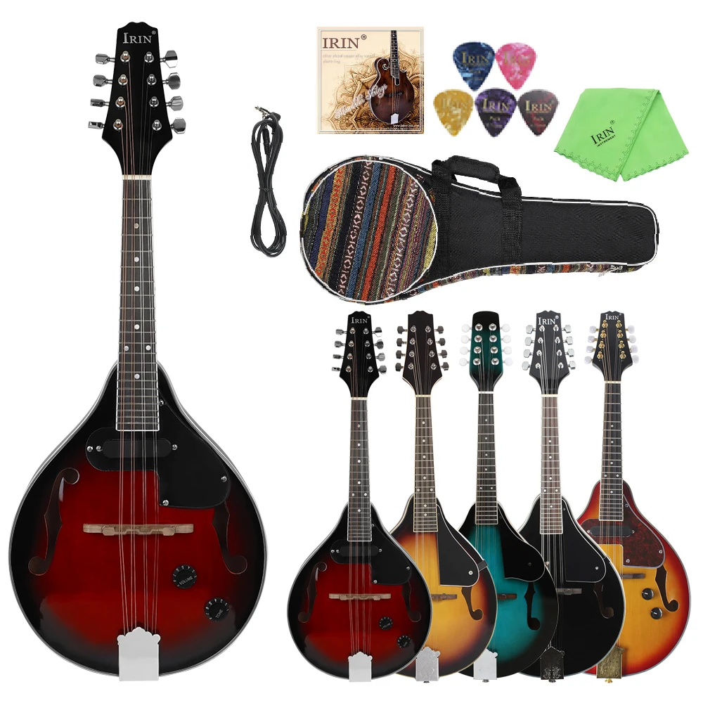 IRIN Mandolin 8-String Guitar A Style Electric Mandolin Stringed instruments with Bag String Pick Accessories