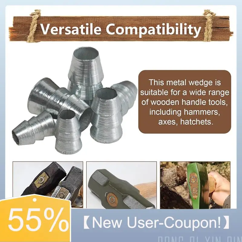 

【 Быстрая доставка】21 шт. Удлиненный круглый клин с ручкой топора, безопасный металлический молоток, клинья, стальной сорняк