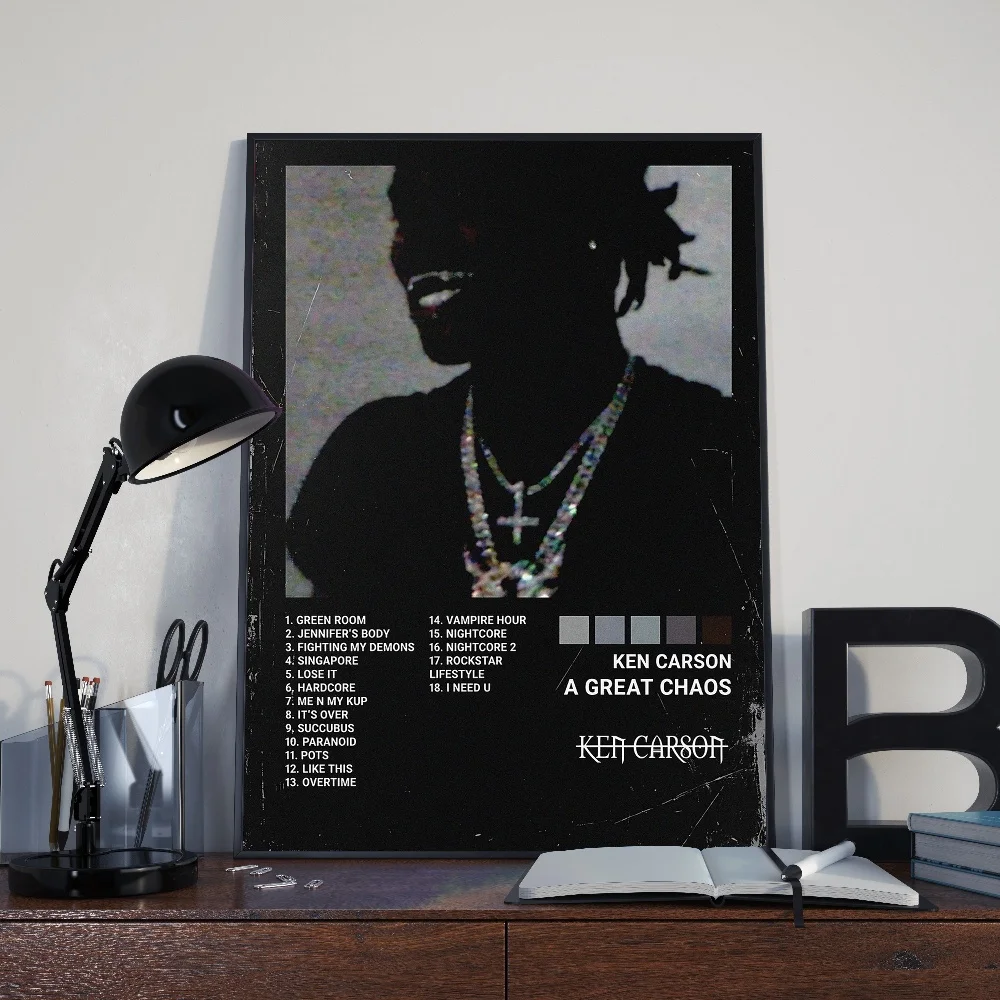 Hip-Hop-Rap-Album Dekoratives Gemälde Retro Amerikanisches Vinylcover Trendige Marke Leinwanddruck Wandbild Raumdekoration – Detail 5
