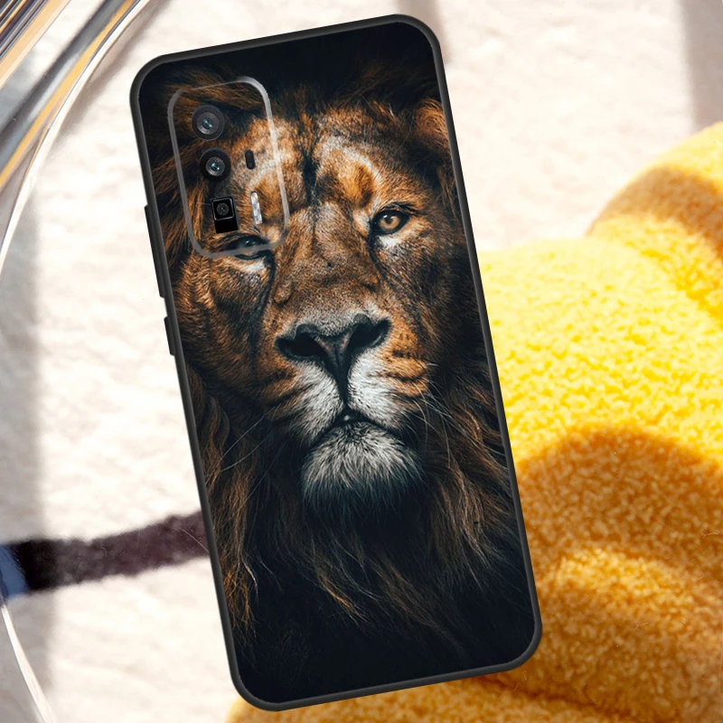 Lion Head Case For Xiaomi 14 Ultra 12 13 Lite 11T 12T 13T Pro POCO X6 Pro X3 X4 X5 M5s M6 F3 F5 Cover