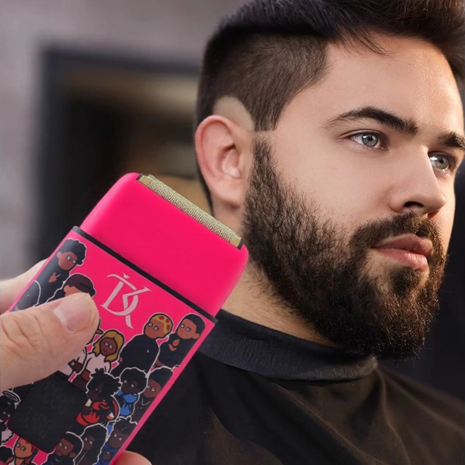 

DK800 бритва Popbarbers профессиональная машинка для стрижки волос для мужчин 9000 об/мин электрический триммер для бороды мультфильм граффити машина для стрижки салон