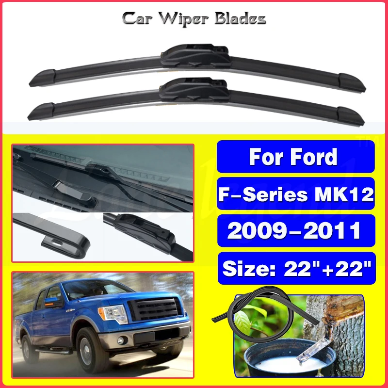 

Wiper LHD Front Wiper Blades For Ford F-Series F-150 F-250 F-350 F-450 MK12 Windshield Windscreen Window Brushes 22"+22"