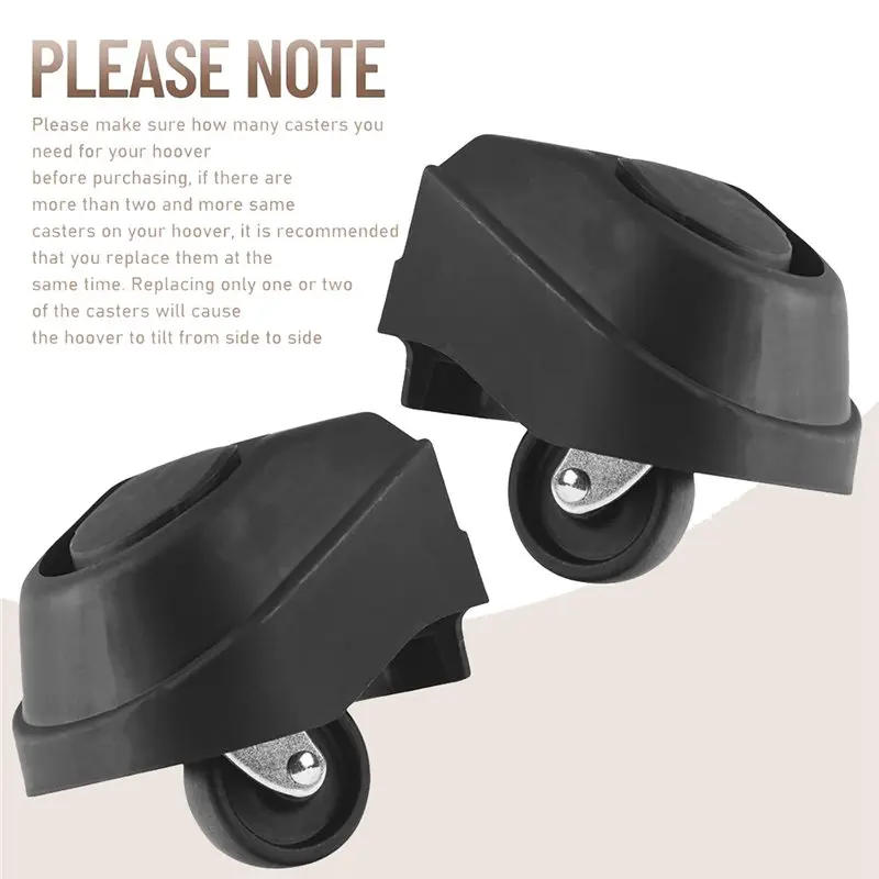 2 peças rodízio de 12388 pés e kit de rodízio 12293 para rid-gid 6 e 16 gal rodas vac molhadas/secas para rodízios de placa