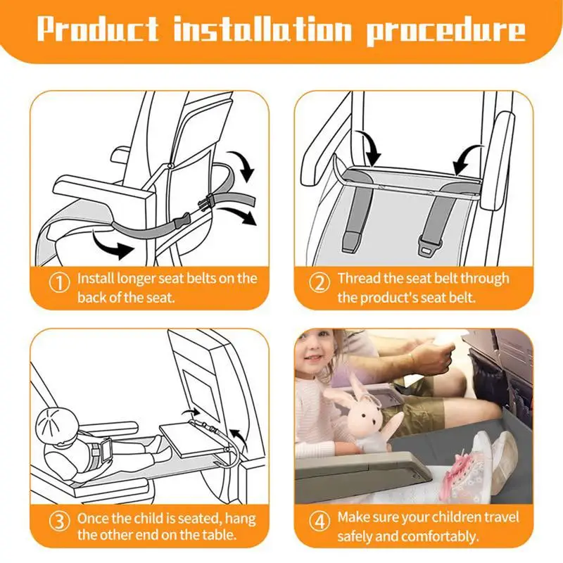 Cama de descanso de avião infantil para criança, Deite-se cama para avião e trens, Resto de aeronave para crianças