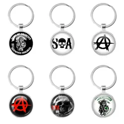 2023 New Sons Of Anarchy LOGO Key Chain Key Ring Freedom Symbol анархия Keychain Rock Punk Keyring Vest Cosplay Gift