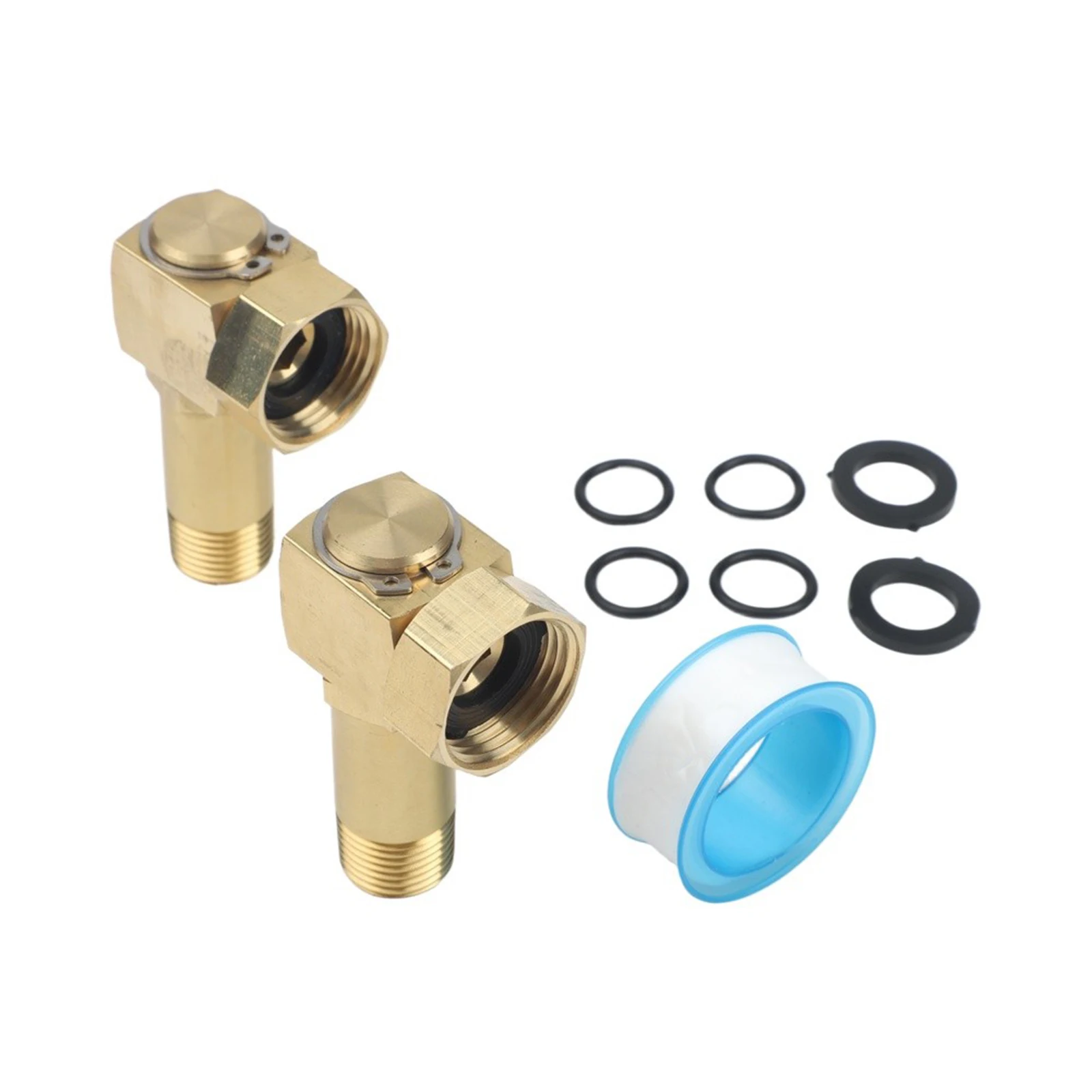 Brass Swivel Elbow Adapter 3/4 inch for ght to 1/2 inch NPT for Garden Hose Reel with Comprehensive Installation Kit