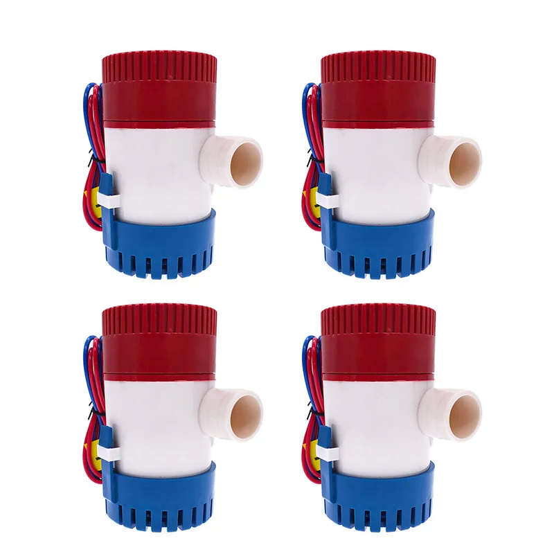 4Pcs 750GPH 1100GPH Bilge Pump 12V 24V Submersible Marine Drain Water Pump for Boat RV Houseboat Seaplane