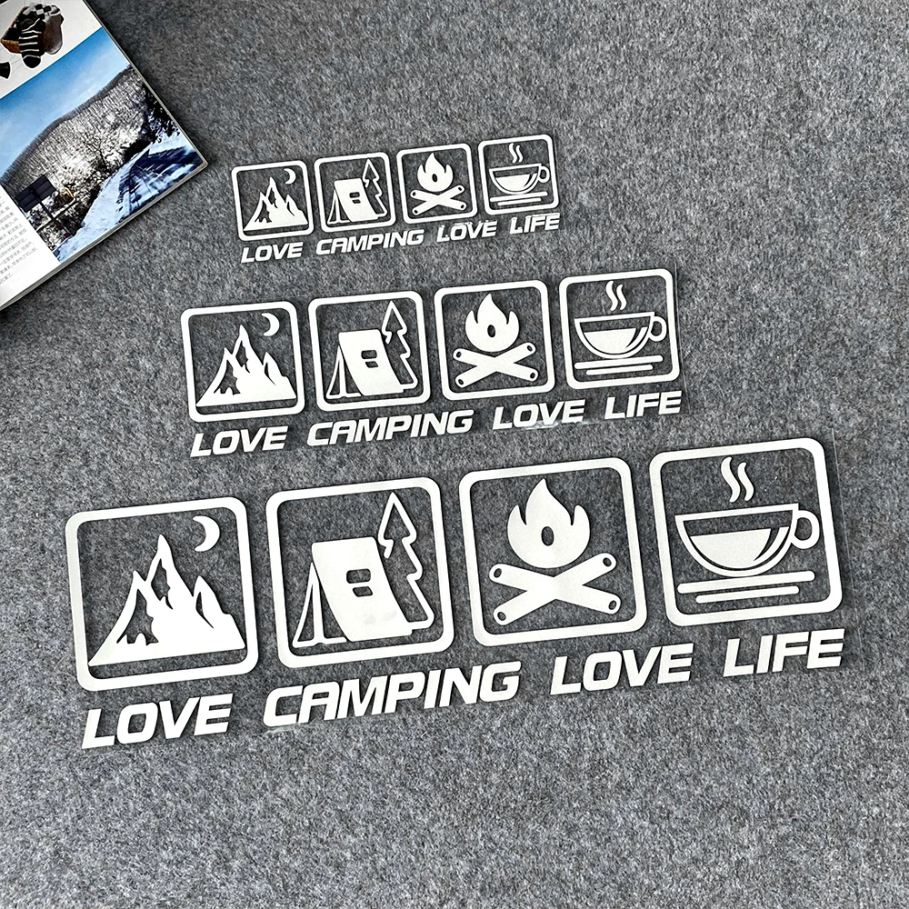 Love Camping, Love Life. Car Sticker Decoration Waterproof for Window and Bumper Stickers of Cars, Trucks and Motorcycles. image 4