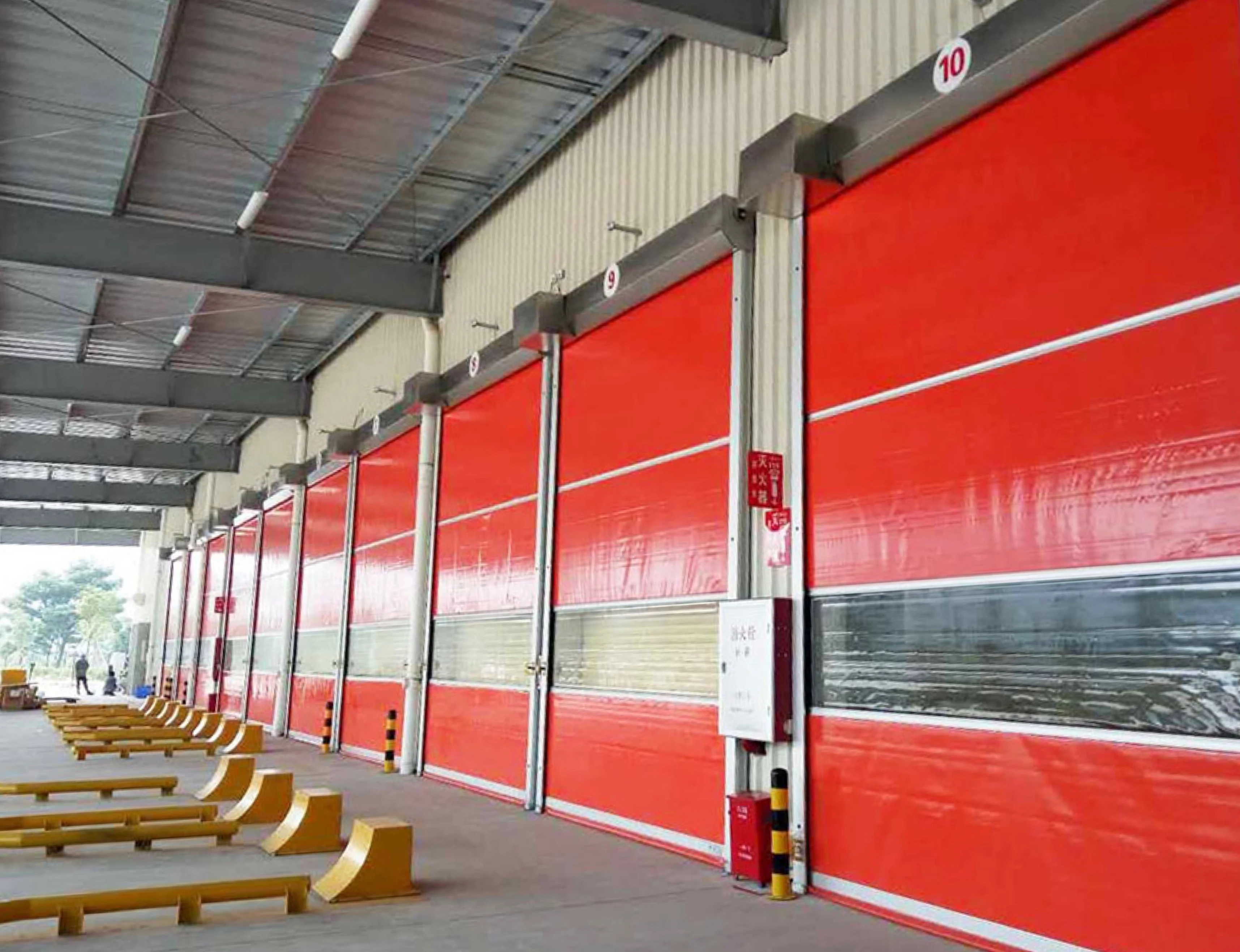 Full Automatic Industrial High Speed Fabric Rapid Rolling Shutter Doors