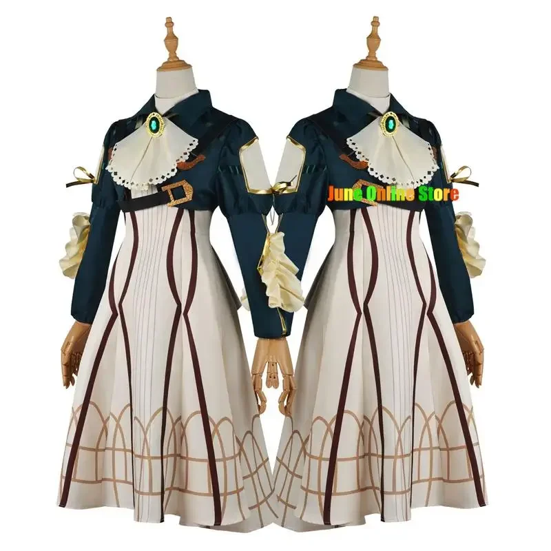 2025 New Cosplay Princess Maid Dress Anime Violet Evergarden Costume for Women Halloween Size AA