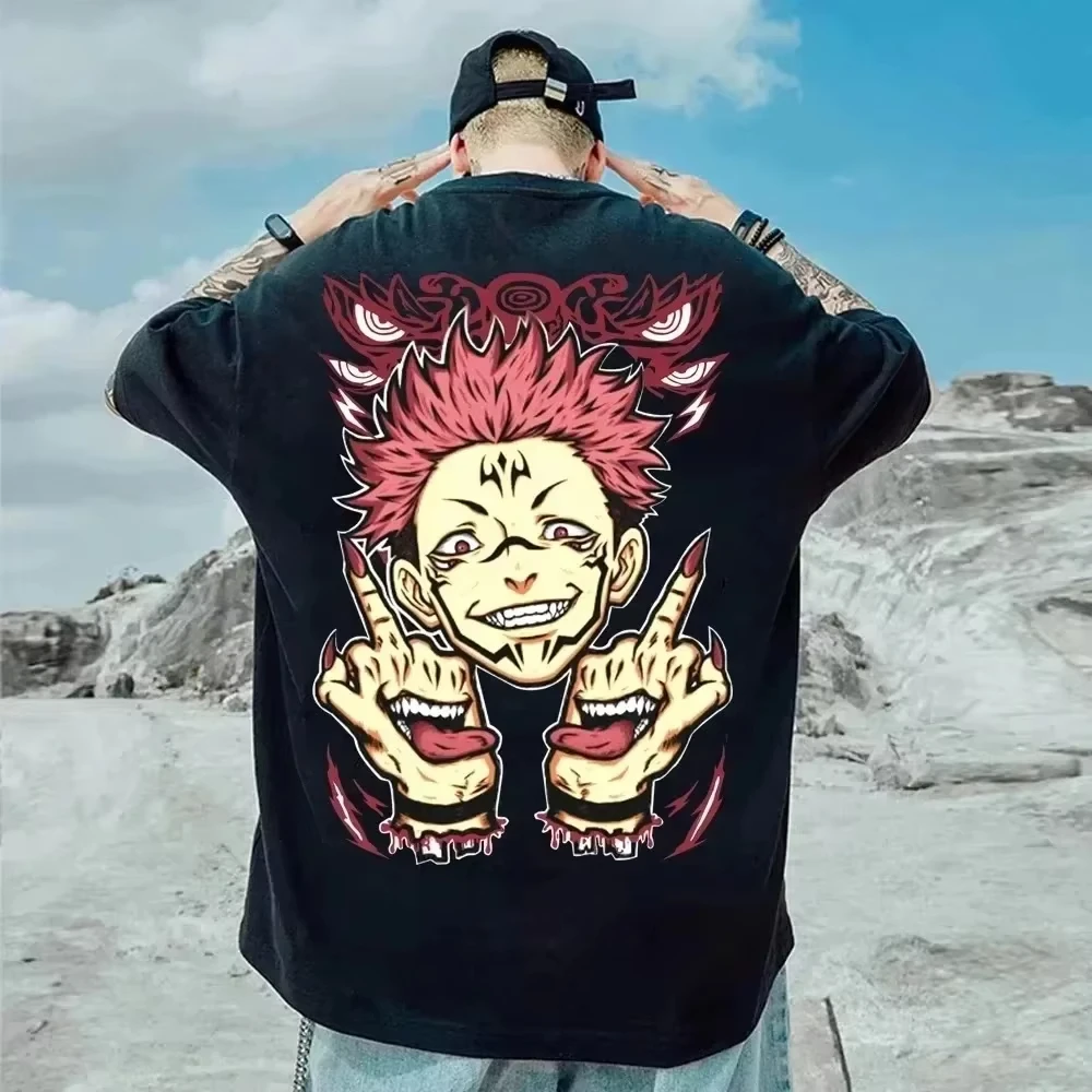 

Japanese Anime T-Shirt Harajuku Funny Ryomen Sukuna Printed T-Shirt Jujutsu Kaisen Short Sleeve Graphic Gift Pullover Men Shirt