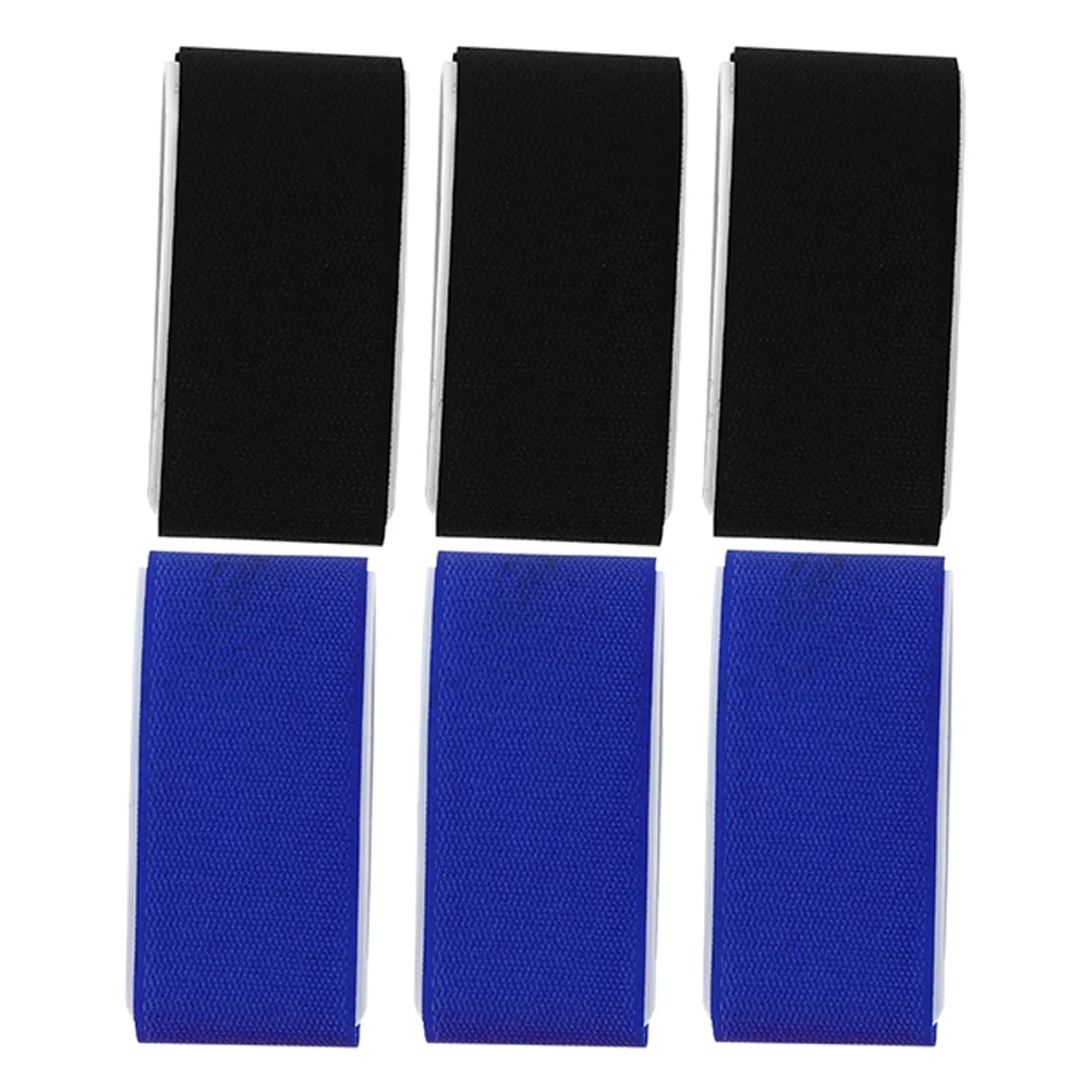 6 Pcs Skiing Protective Gear Snowboard Straps Black Duct Tape Fixing Band for Nylon Skis Double Sided