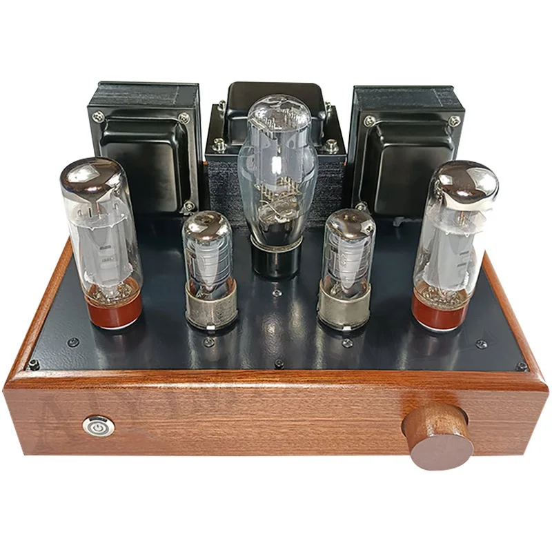 AIYIMA SMSL 6J8P Push EL34 6P3P 6L6 Single Ended Class A Vacuum Tube Amplifier 8W 2.0 Solid Wood Case High-end Tube Amplifier