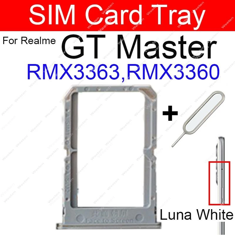 SIM Card Tray For Realme GT Neo Neo Flash GT Neo2 2T GT Master Explorer 5G Nano Sim Card Adapter   Card Holder Parts