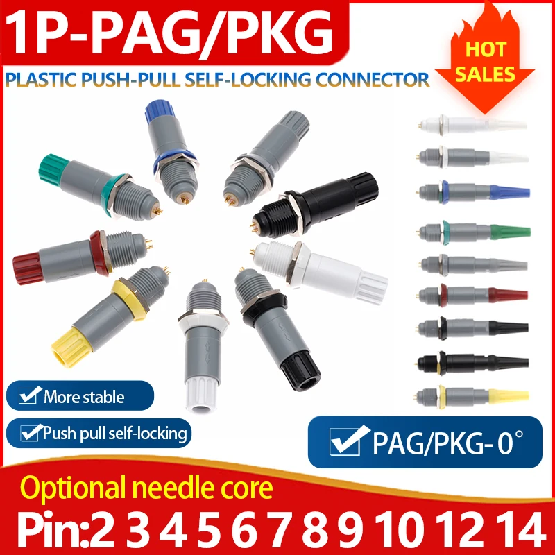 

PAG PKG 5 комплектов 1P штекер + гнездо 9 разъемов для выбора цвета 2 3 4 5 6 7 8 9 10 12 14 контактов