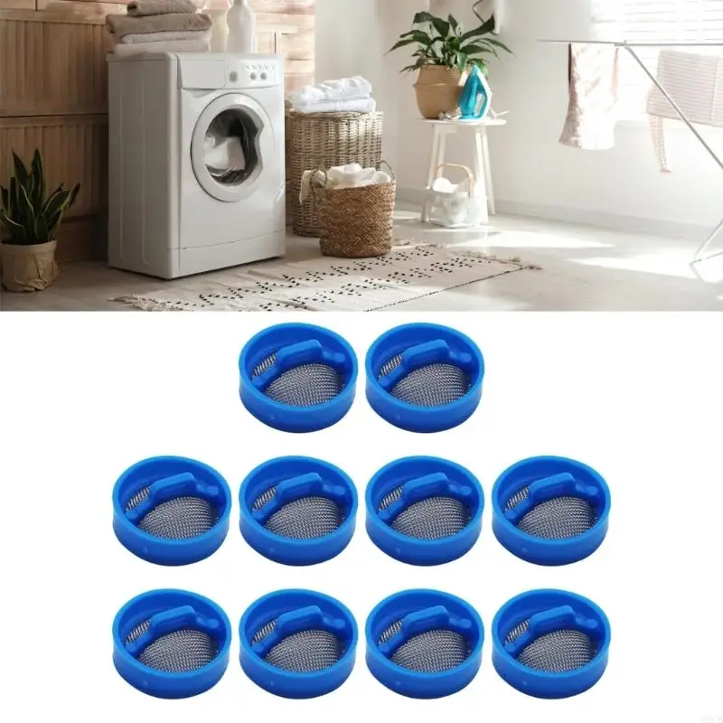 M6CB 10PCS 세탁수 물 입구 밸브 필터 화면 스틸 메쉬 세탁기 부품 자동 세탁기를위한 교체 수리