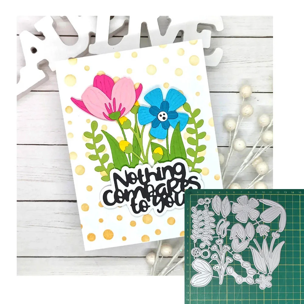 

Flowers and plants Metal Cutting Dies Scrapbooking Photo Album Card Paper Embossing Craft DIY